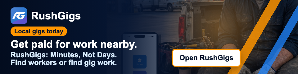 RushGigs - get paid for work nearby